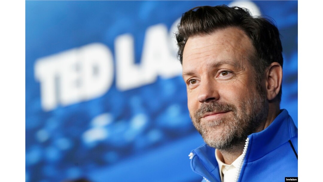 FILE - Jason Sudeikis arrives at the season three premiere of "Ted Lasso" on March 7, 2023, at Regency Village Theatre in Los Angeles. Sudeikis was nominated for an Emmy for his lead role, and the show earned 21 nominations.