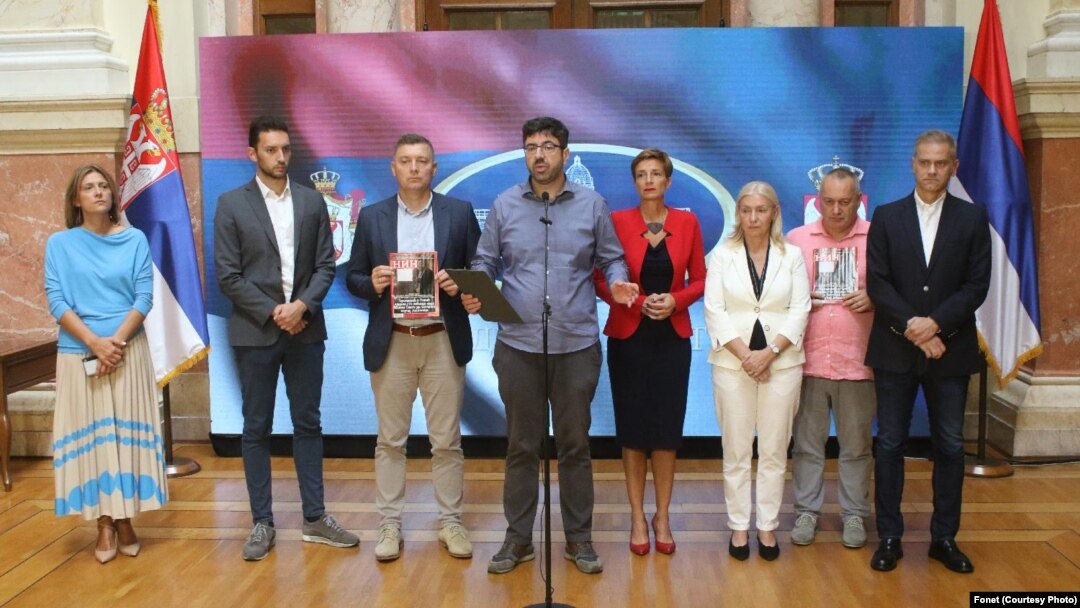 Predstavnici opozicije u Skupštini Srbije (Foto: Fonet)