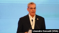 Abinader en su última rueda de prensa, antes de las elecciones presidenciales.