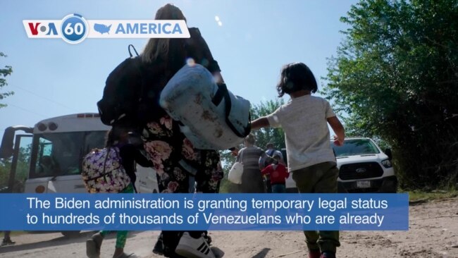 VOA60 America - US grants protection to Venezuelan migrants in the country