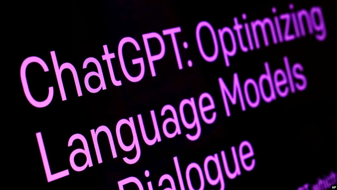 FILE - Text from the ChatGPT page of the OpenAI website is shown in this photo taken in New York, Feb. 2, 2023. The latest smartphones, immersive metaverse experiences, and other technology will be displayed at the Mobile World Congress kicking off Monday in Barcelona, Spain.