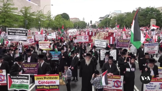 Thousands of pro-Palestinian protesters converge on US Capitol 