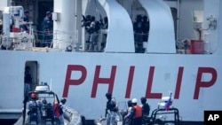 菲律賓、美國和日本的海岸防衛隊在菲律賓海岸外舉行海岸防衛聯合演習。（美聯社2023年6月6日）