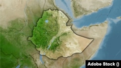 ኢትዮጵያን የሚያሳይ የሳተላይት የካርታ ምስል