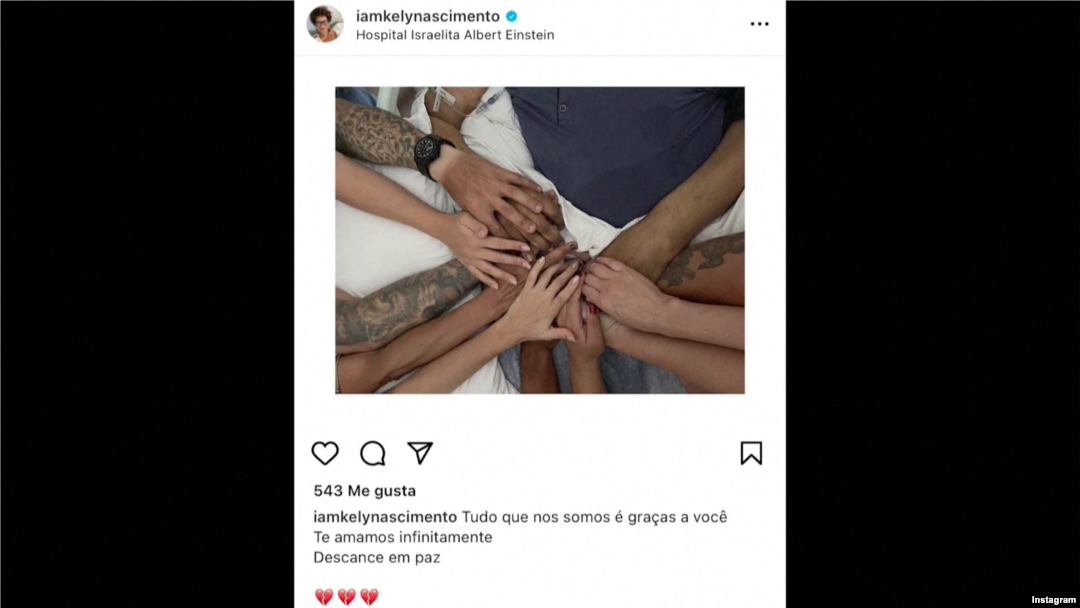 Kelly Nascimento faz post de despedida para o pai, Pelé