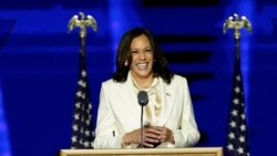 Novoizabrana potpredsednica SAD Kamala Haris govori u Vilmingtonu, u Delaveru 7. novembar 2020. (Foto: AP/Andrew Harnik/Pool)