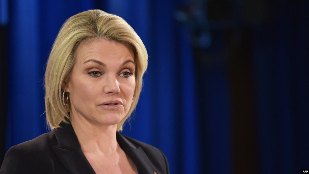 Heather Nauert, mai magana da yawun Ma'aikatar Harkokin Wajen Amurka