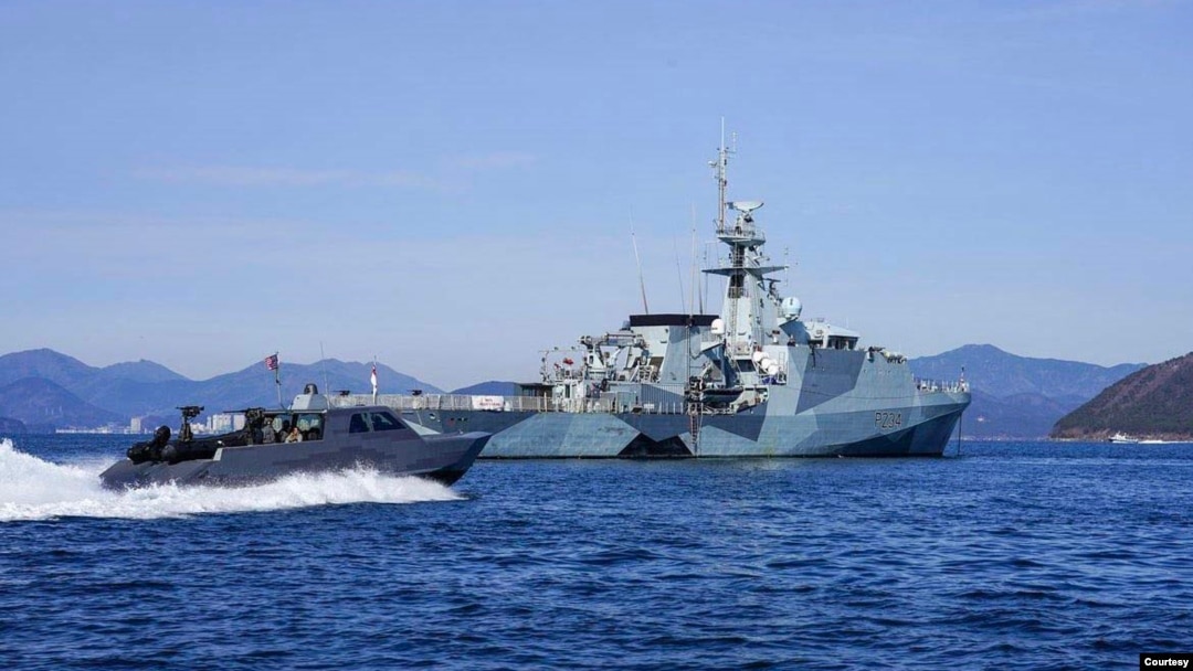 영국 해군은 초계함 ‘스페이(HMS Spey)’함이 영국 해군 전함으로는 최초로 한국 평택항에 입항해 미한 양국 해군과 함께 함안 훈련을 실시했다며 3일 사진을 공개했다. 사진 = 영국 해군.