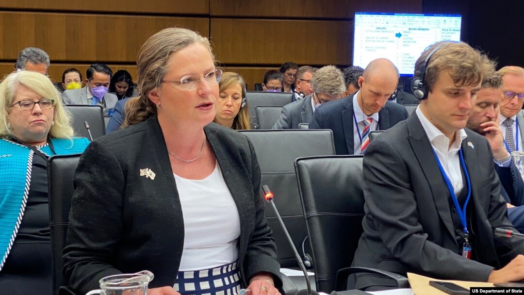 로라 홀게이트 국제원자력기구(IAEA) 주재 미국대사가 6일 오스트리아 빈에서 열린 IAEA 이사회에 참석했다.