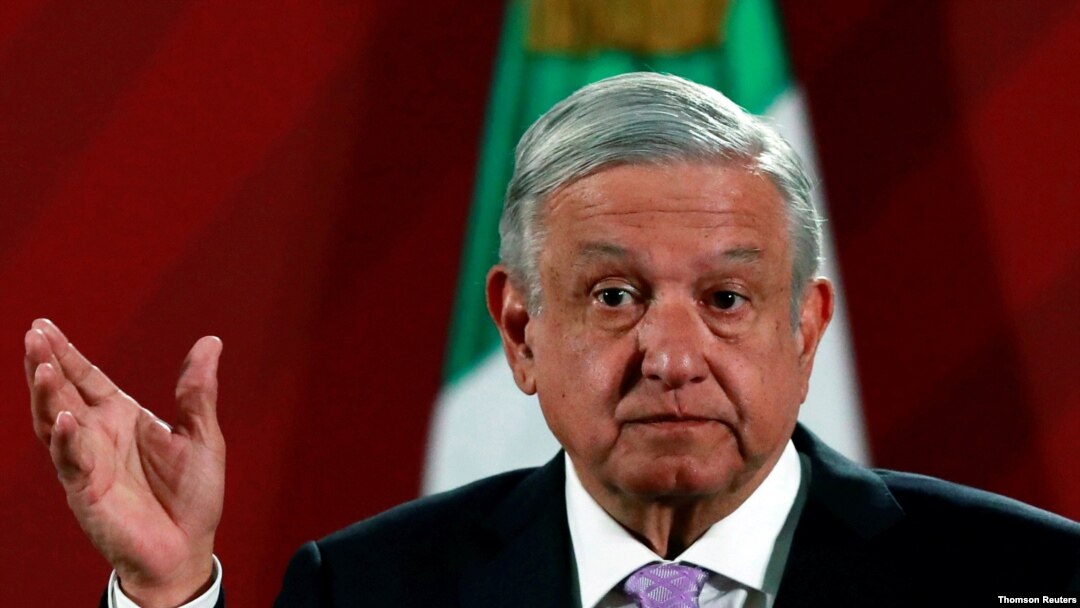 El presidente de México, Andrés Manuel López Obrador, durante una rueda de prensa en Ciudad de México. 