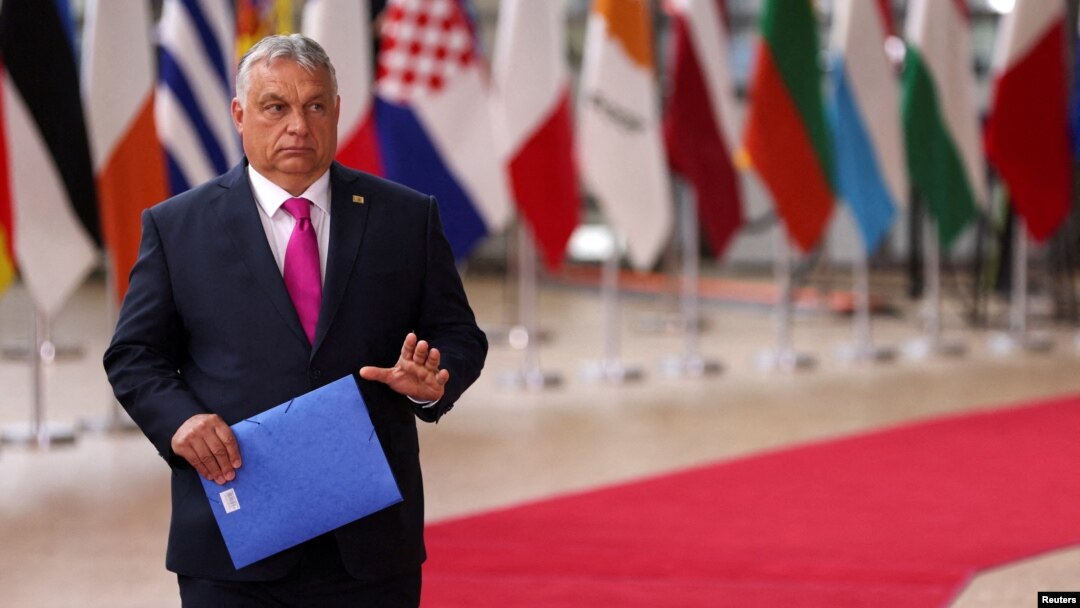 FILE - Hungary's Prime Minister Viktor Orban is pictured at a European Union leaders summit in Brussels, May 30, 2022. 