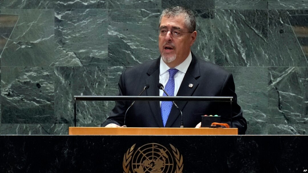 ARCHIVO - El presidente de Guatemala César Bernardo Arévalo de León en su intervención en la 79ma Asamblea General de Naciones Unidas, el 24 de septiembre de 2024. 