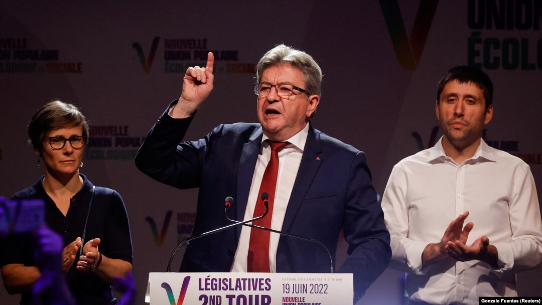Jean-Luc Mélenchon, líder dos socialistas e da coligação de esquerda Nova União Popular Ecológica e Social (NUPES)