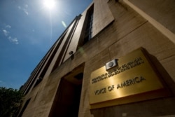 The Voice of America building, June 15, 2020, in Washington.
