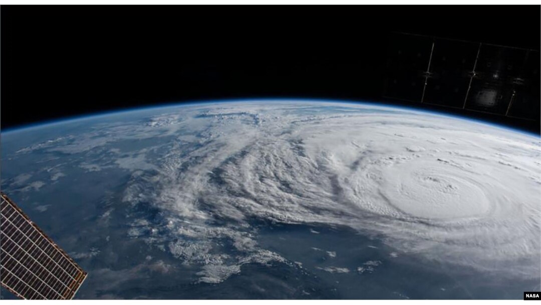 The International Space Station orbited over Hurricane Harvey and photographed the storm bearing down on the Texas coast.