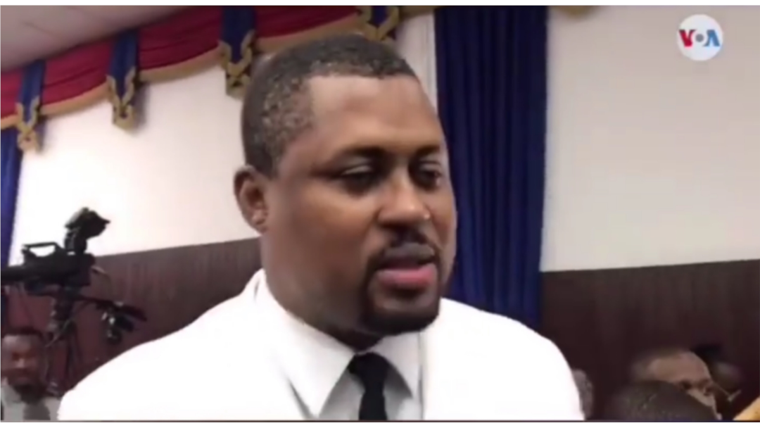 Deputy Gary Bodeau, President of the Chamber of Deputies speaks to VOA Creole. (Photo: Renan Toussaint)