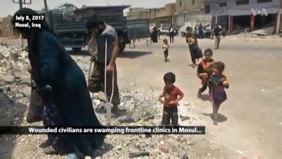 Wounded Civilians Swamp Frontline Clinics in Mosul