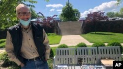 Retiree Bob Coleman poses for a picture Thursday, May 7, 2020, in Franklin, Tennessee. Coleman is one of several retirees who have turned into DJs for a new online radio hour known as “Radio Recliner.” The 60-minute show began airing last month, starting