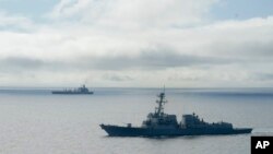 美軍作戰軍艦是驅逐艦勞倫斯號（ William P. Lawrence） 資料照。