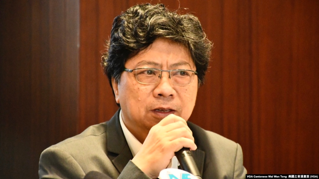 香港記者協會主席楊健興 (美國之音湯惠芸攝)