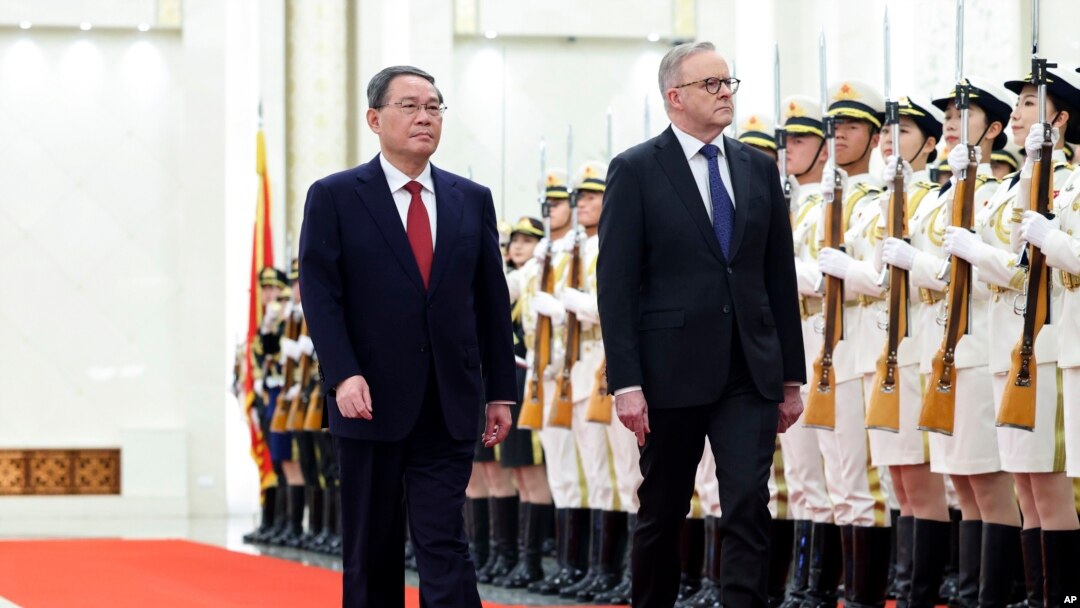 中國總理李強週一（6月17日）在澳洲國會與總理安東尼·阿爾巴尼斯(Anthony Albanese)會晤。