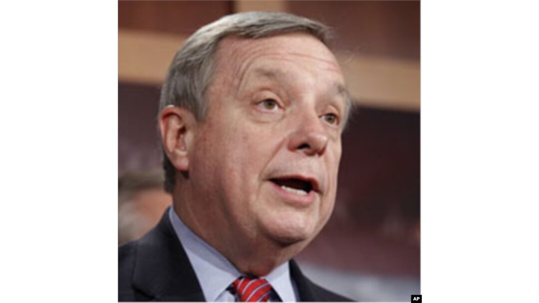 Sen. Richard Durbin, D-Ill., speaks during a news conference about the "Dream Act" during an unusual Saturday session on Capitol Hill in Washington, D.C., 18 Dec 2010