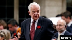 2016年10月31日當時的加拿大移民部長麥家廉（John McCallum）在加拿大安國會下議院發表講話﹐麥家廉後來成為駐華大使