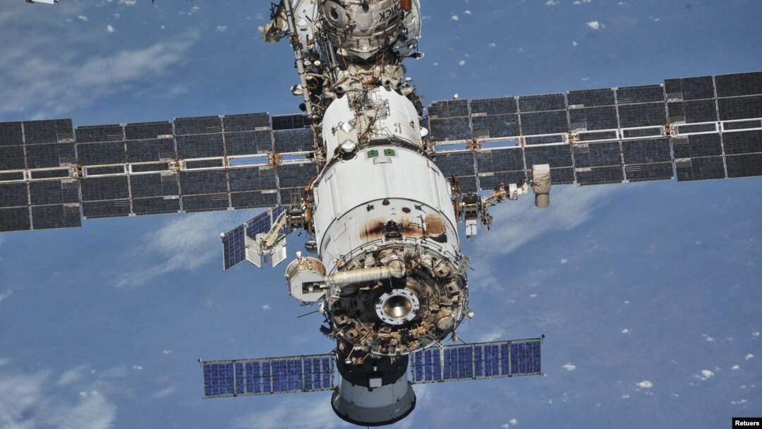 The International Space Station (ISS) photographed by Expedition 56 crew members from a Soyuz spacecraft after undocking, October 4, 2018. (NASA/Roscosmos/Handout via REUTERS)