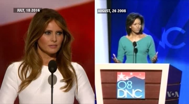 Comparison of Melania Trump, Michelle Obama Convention Speeches