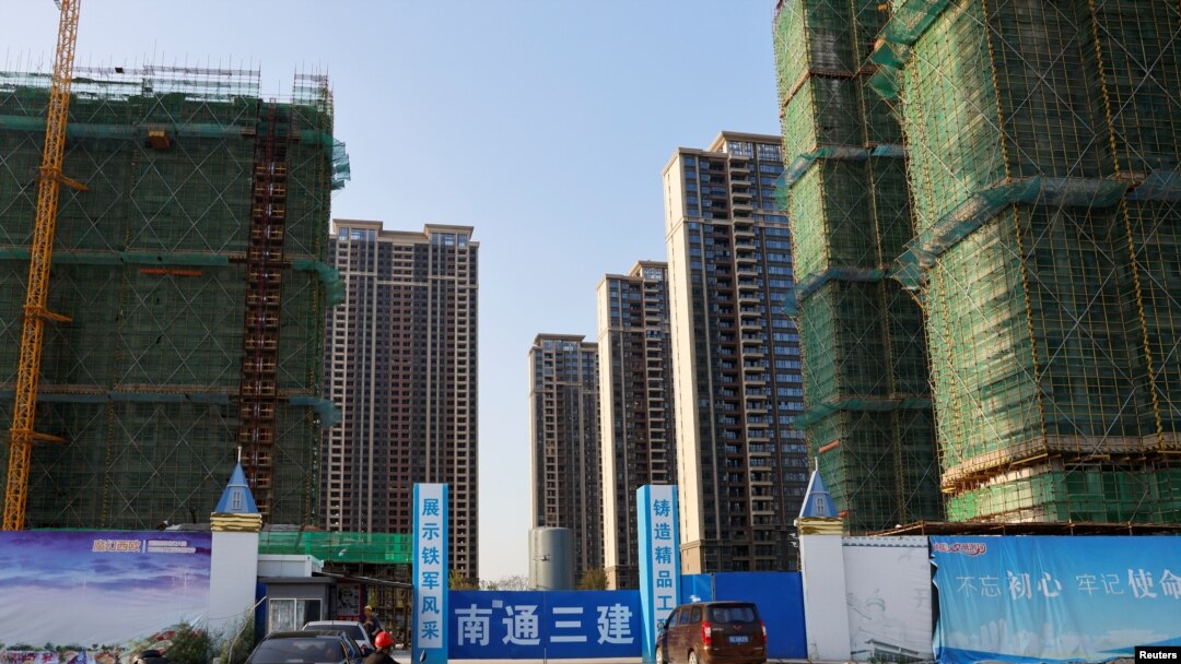 中國江蘇省蘇州太倉的一處恆大集團開發的住宅小區工地。（2021年9月23日）