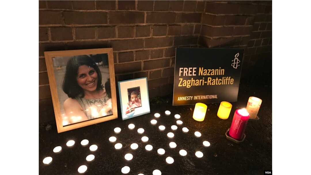 Nazanin Zaghary-Ratcliffe, a British-Iranian woman detained in Iran, has been held for 288 days on unspecified security charges. A vigil was held in London, Jan. 16, 2017. (Photo courtesy of Amnesty International)