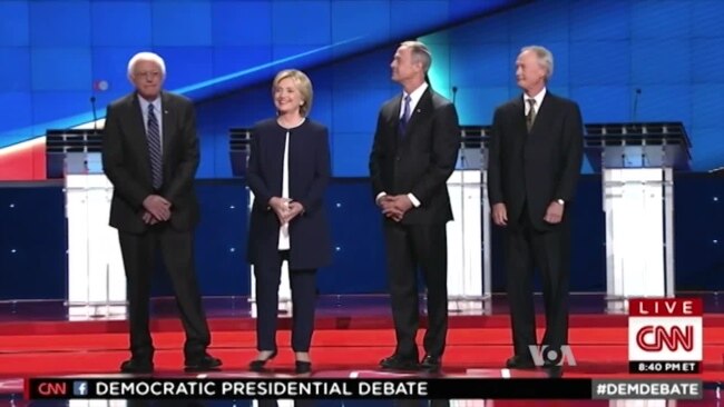 Clinton, Sanders Clash Over Syria, Gun Control in First Debate