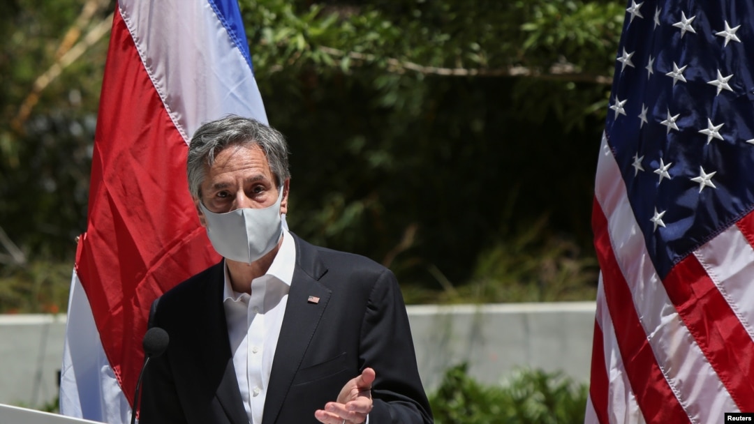 U.S. Secretary of State Antony Blinken speaks in San Jose, Costa Rica, June 2, 2021. 