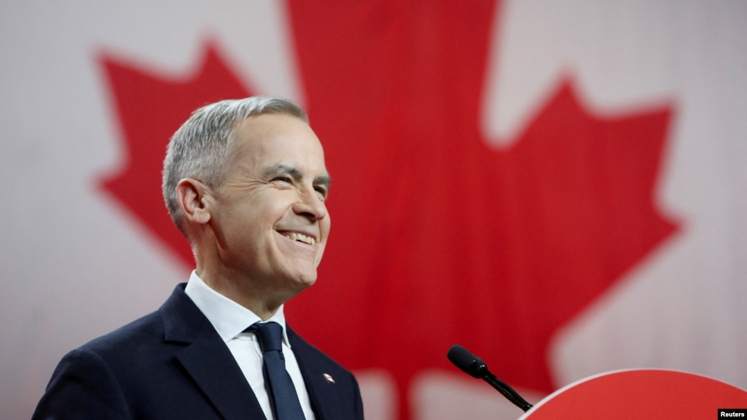 Former central banker Mark Carney speaks after winning the race to become leader of Canada's ruling Liberal Party, in Ottawa, Canada, March 9, 2025. Carney will succeed Justin Trudeau as prime minister.