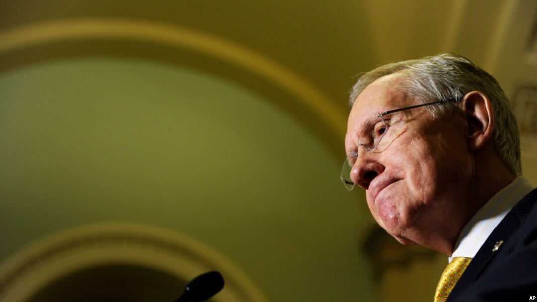 Senate Majority Leader Harry Reid during a news conference on Capitol Hill in Washington, Jan. 14, 2014.