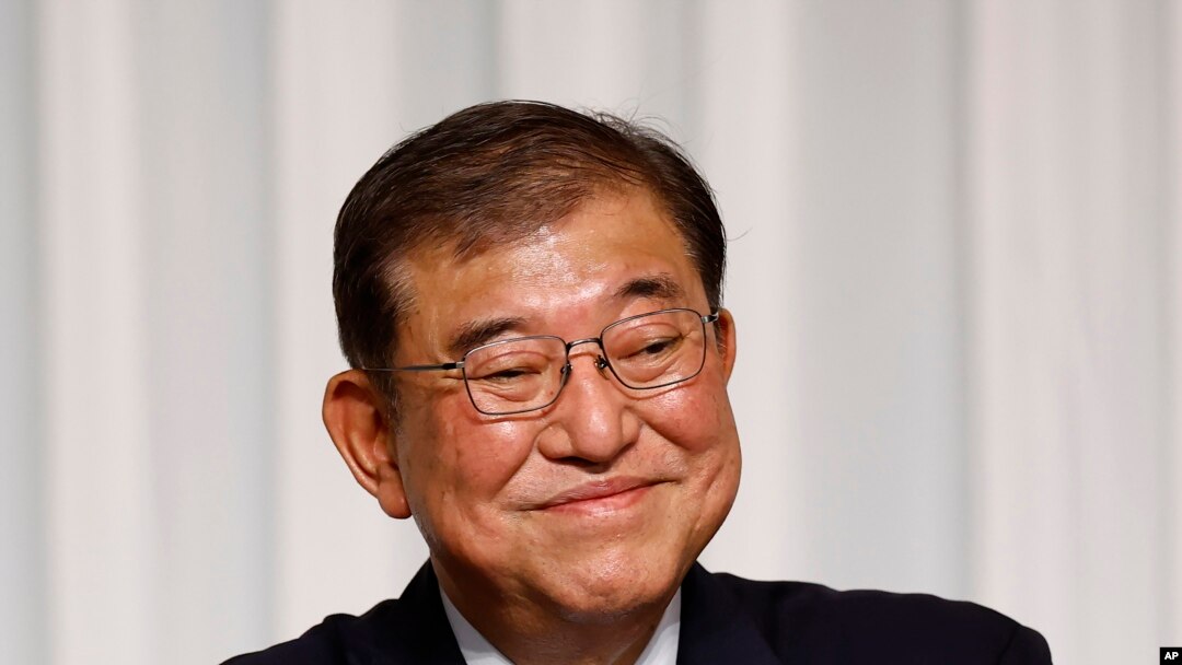 Shigeru Ishiba, the newly elected leader of Japan's ruling party, the Liberal Democratic Party holds a press conference after the LDP leadership election, in Tokyo, Sept. 27, 2024.