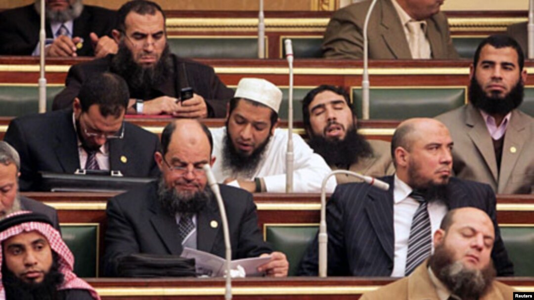 Wakilan majalisar dokokin Masar daga banagren salafiyawa.