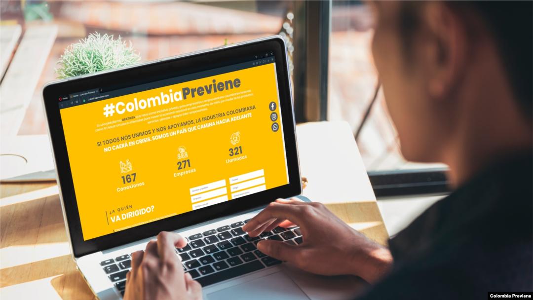 Colombia Previene es una plataforma en la que más de 1.500 empresas han solicitado ayuda u ofrecido sus servicios, en medio de la crisis que ha generado la pandemia.