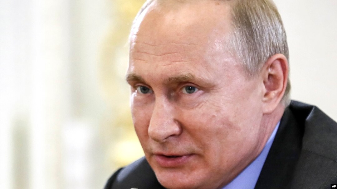 Russian President Vladimir Putin speaks during a meeting with heads of world's leading news agencies at the St. Petersburg International Economic Forum in St. Petersburg, Russia, June 6, 2019.
