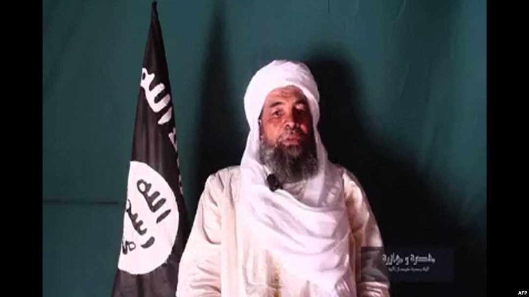 FILE - An image grab made on June 25, 2016, from a video released by Islamist group Ansar Dine shows al-Qaida-affiliated leader Iyad Ag Ghaly at an unspecified location.