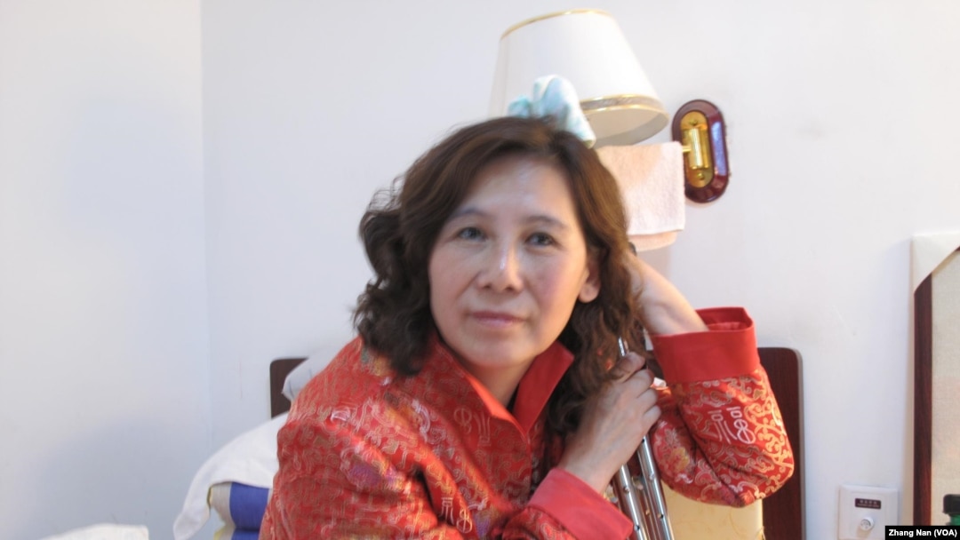 因上訪被毆打致殘的維權人士倪玉蘭（資料照）