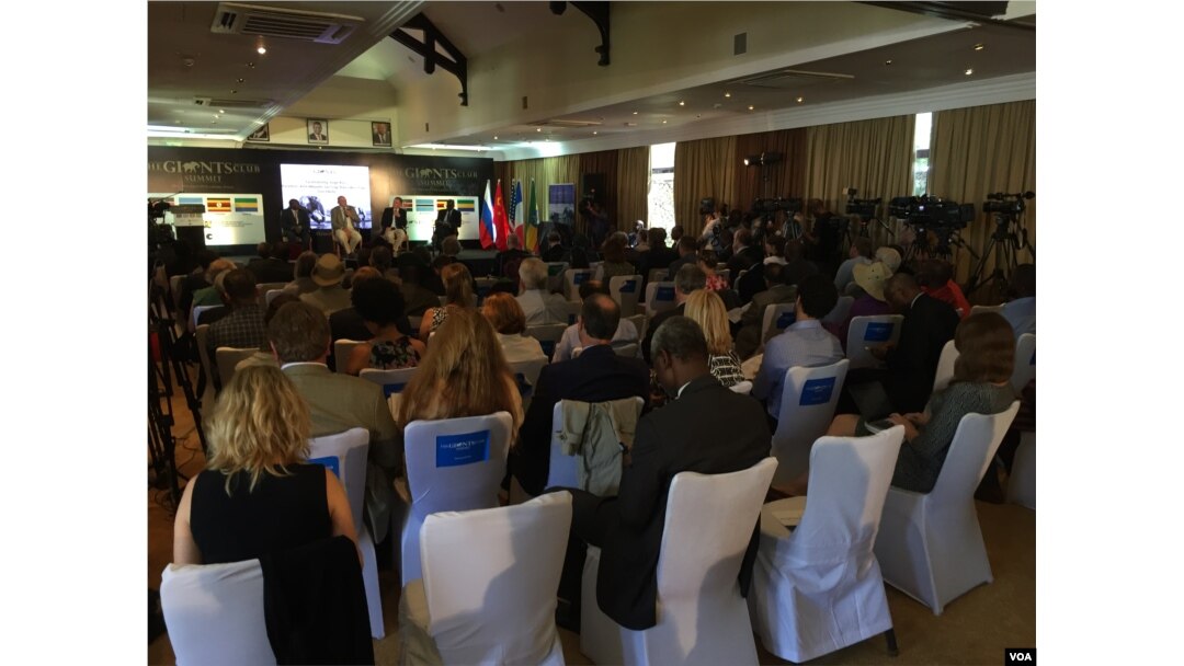 More than 200 people, including some presidents of African countries, attended the first day of Giants Club Summit talks at Mount Kenya Safari Club in Nanyuki, Kenya, April 29, 2016. (J. Craig/VOA)