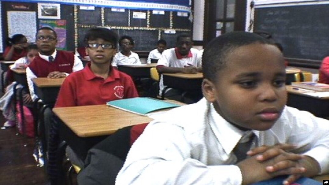 A class in earthquake science at Saints Joachim and Anne School in New York