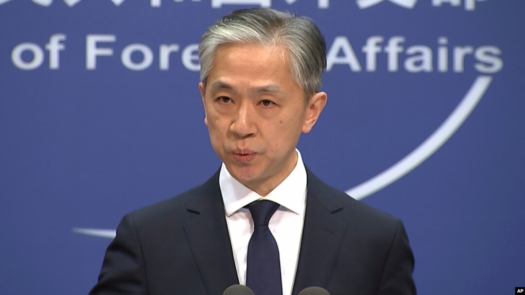 왕원빈 중국 외교부 대변인.