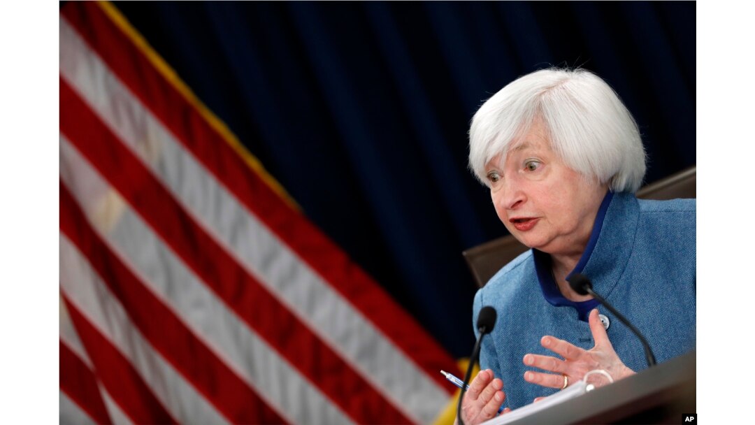 Federal Reserve Board Chair Janet Yellen answers a reporter's question during a news conference about the Federal Reserve's monetary policy, Dec. 14, 2016, in Washington.