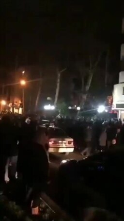 Protesters in Rasht, Iran