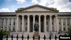 El Departamento del Tesoro de EE. UU. en Washington, D. C. el 25 de abril de 2021.