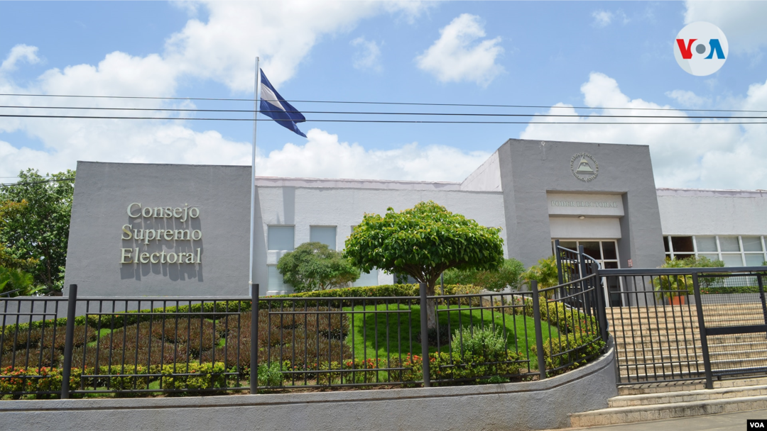 Fachada del Poder Electoral de Nicaragua. [Foto: VOA/Houston Castillo]