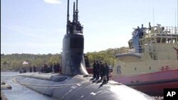 美國海軍海狼級"康涅狄格"號核動力快速攻擊潛艇。（資料圖片）