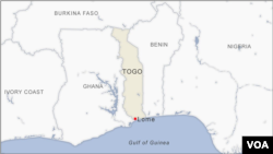 Map of Togo.